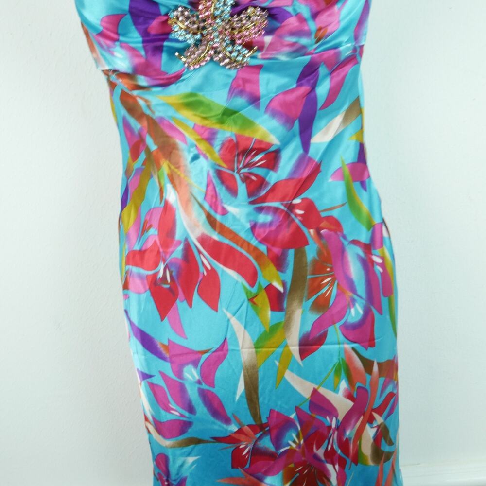 Vintage Cache Size 2 Gown Formal Maxi Dress Silk Y2K Fairy Hoco Glam Baddie Prom - Picture 5 of 13